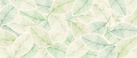 resumen botánico Arte antecedentes vector. natural mano dibujado modelo diseño con hojas rama. sencillo contemporáneo estilo ilustrado diseño para tela, imprimir, cubrir, bandera, fondo de pantalla. vector