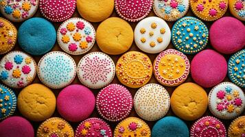 AI generated sweet round cookies food photo