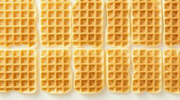 AI generated crispy wafer waffle food photo