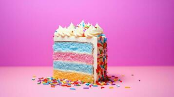 AI generated sweet sprinkles cake food photo