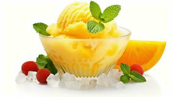 AI generated vanilla isolated ice cream photo