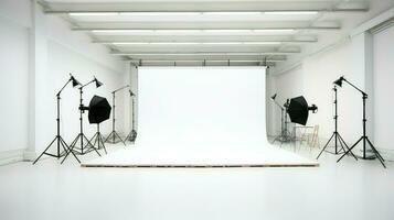 AI generated blank studio empty background photo