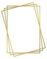 Luxury golden geometric shape frame illustration vector