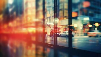AI generated work blur window business photo