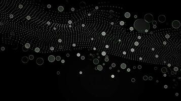 AI generated abstract black dots background photo