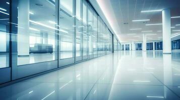 AI generated leadership blur corridor business photo