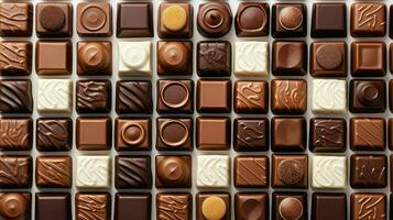 AI generated caramels confection candy food photo