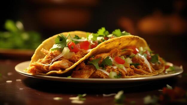 ai generado delicioso salsa taco comida foto
