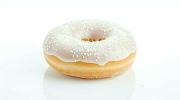 AI generated sweet white donut food photo