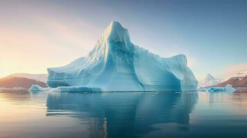 AI generated antarctica pinnacled icebergs landscape photo