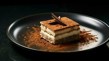 AI generated dessert cocoa tiramisu food photo