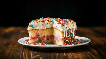 AI generated bakery sprinkles cake food photo