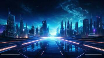 AI generated artificial future dynamic background photo