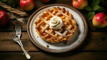 AI generated pie restaurant dessert food photo