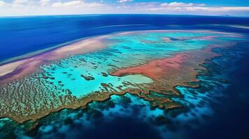 AI generated colorful ribbon reefs landscape photo