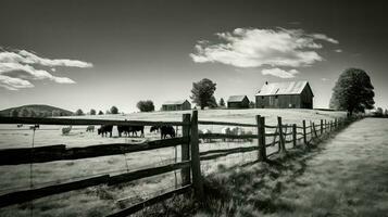 AI generated crops farmland landscape black photo