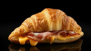 AI generated pastry isolated croissan food photo