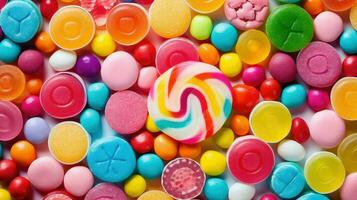 AI generated confection sugar candy food photo