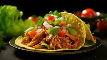 ai generado sabor salsa taco comida foto