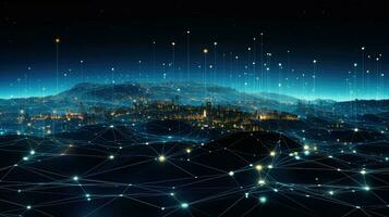 AI generated virtual future dynamic background photo