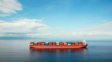 AI generated transportation freight ship cargo photo