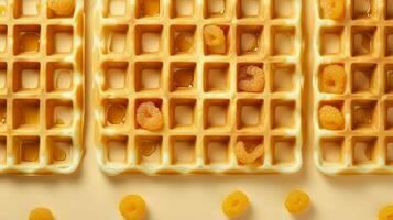 AI generated dessert belgian waffle food photo