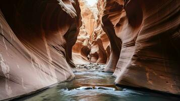 AI generated desert slot canyon landscape photo