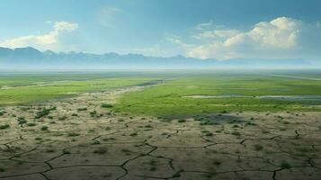 AI generated sediment alluvial plains landscape photo