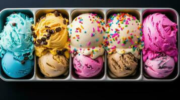 AI generated cone scoop ice cream photo