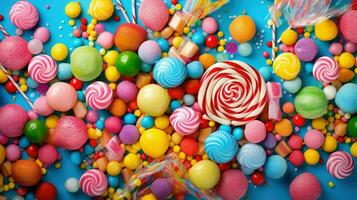 AI generated cake birthday candy food photo