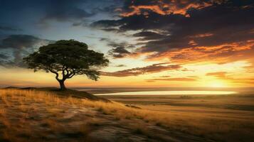 AI generated dunes coastal plains landscape photo