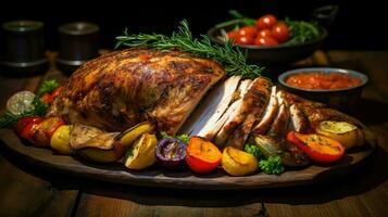 ai generado almuerzo comida Turquía comida foto