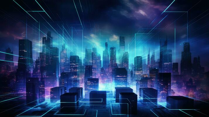 AI generated vibrant digital dynamic background