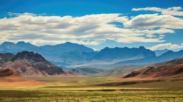 AI generated tectonic fault block mountains photo
