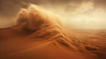 AI generated sand semi arid desert photo