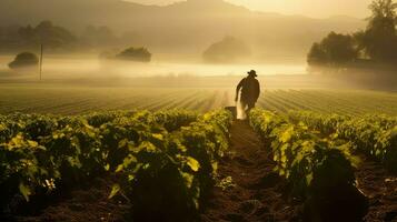 AI generated countryside vineyards farmland landscape photo