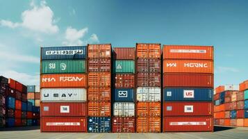 AI generated import merchandise ship cargo photo