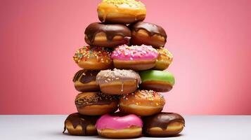 AI generated glazed fattening donut food photo