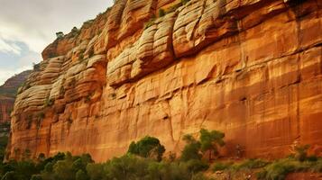 ai generado geología arenisca acantilados paisaje foto