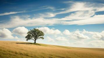 AI generated outdoors knoll hills landscape photo