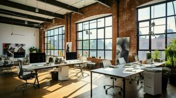 AI generated creative loft business background photo