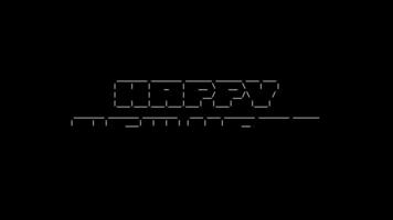 Happy New Year ascii animation on black background. Ascii art code symbols with shining and glittering sparkles effect backdrop. Attractive attention promo. video