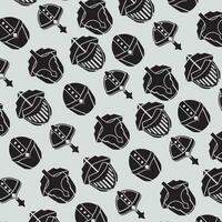 Medieval helmet icons Pattern background Vector illustration