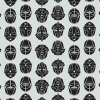 Medieval helmet icons Pattern background Vector illustration