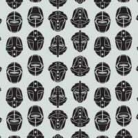 Medieval helmet icons Pattern background Vector illustration