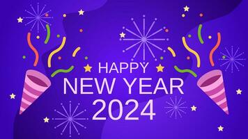 Happy new year 2024 background. New year vector background for event, festival, card or decoration. Background for new year celebration in december