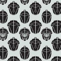 Medieval helmet icons Pattern background Vector illustration