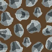 Medieval helmet icons Pattern background Vector illustration