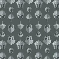 Medieval helmet icons Pattern background Vector illustration