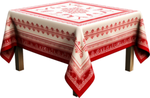 AI generated Christmas Tablecloth Bedside Tables png